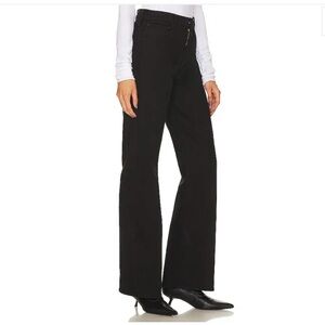 New MOTHER The Dodger Sneak Black Denim Jeans 24